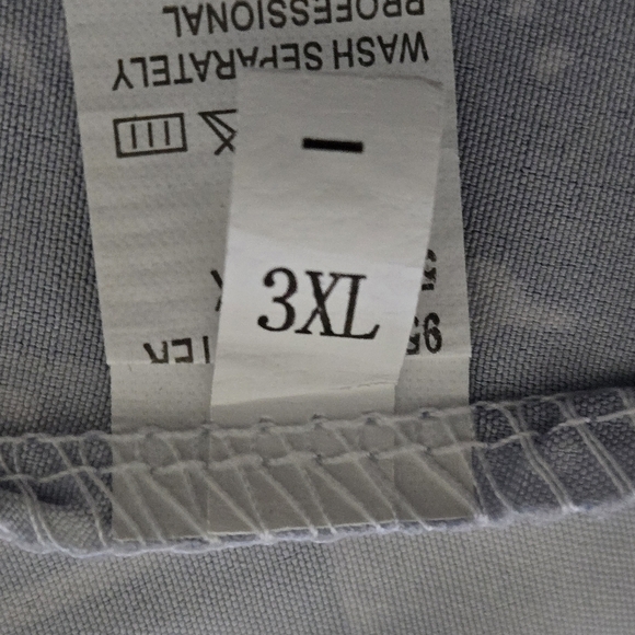 Navy & White Checkered Henley Style Button Up Print Tunic 3/4 Sleeve Women’s 3XL - Picture 9 of 10